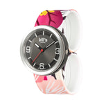 Silicone Addict Watch - Zebra Flower