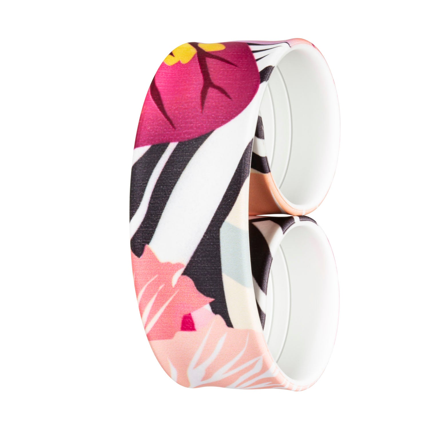 Addict Silicone Wristband - Zebra Flower