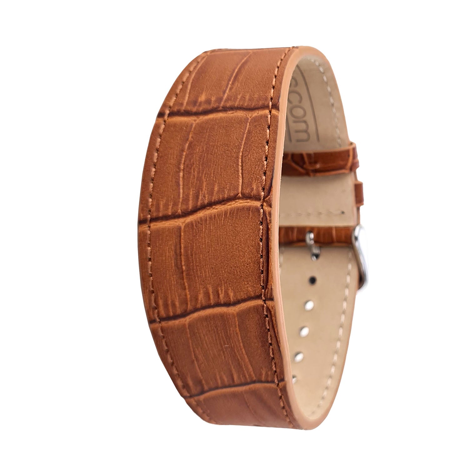 Leather Addict Bracelet - Camel - Croco
