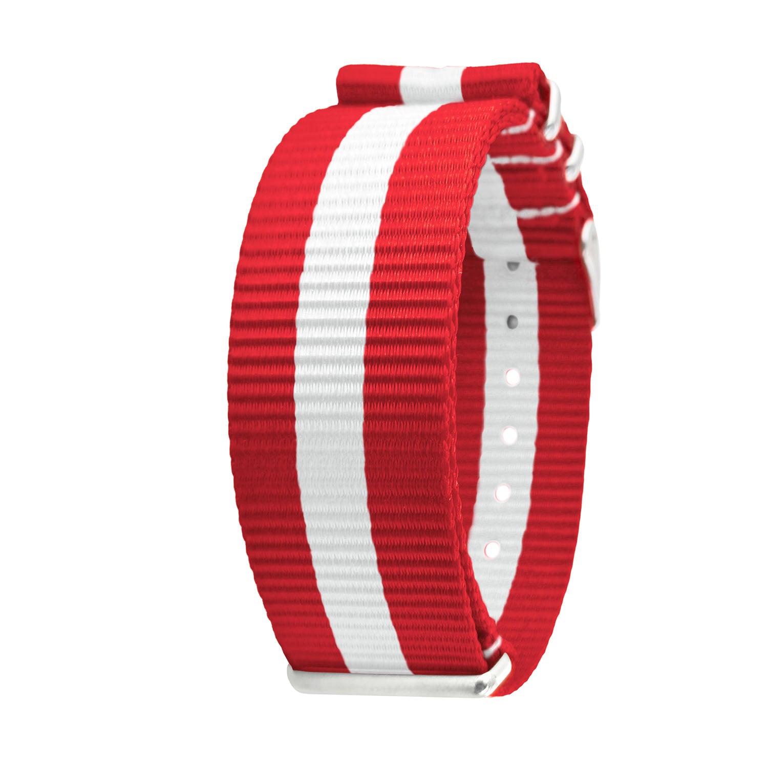 Bracelet Addict Nylon NATO - Rouge / Blanc