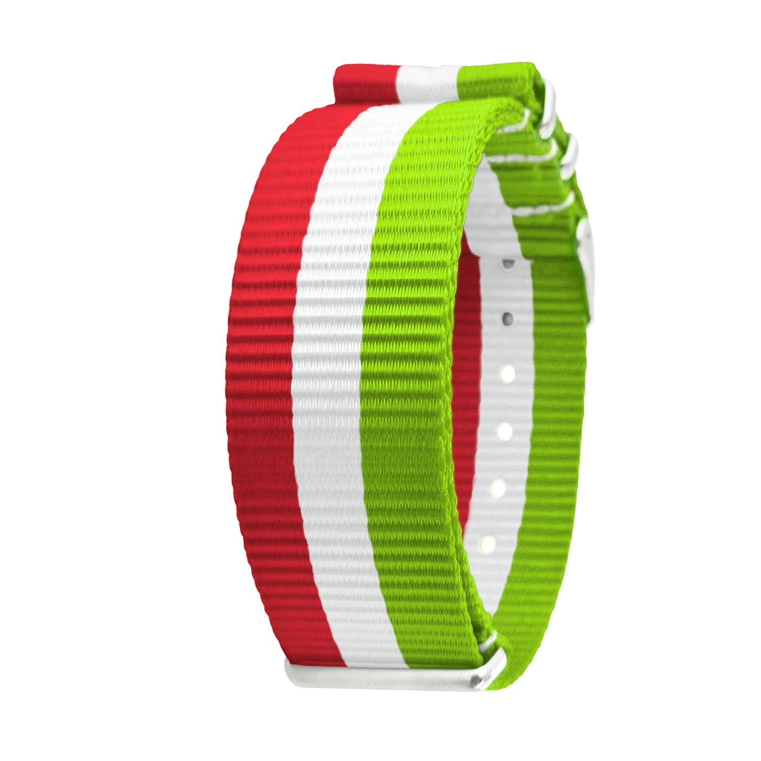 Addict Nylon NATO strap - Red / White / Green