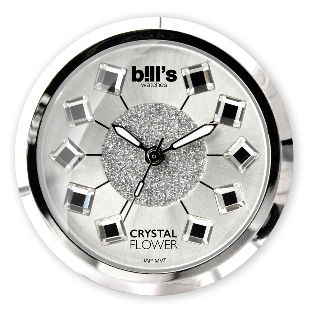 Classic Dial - Crystal Flower – Silver