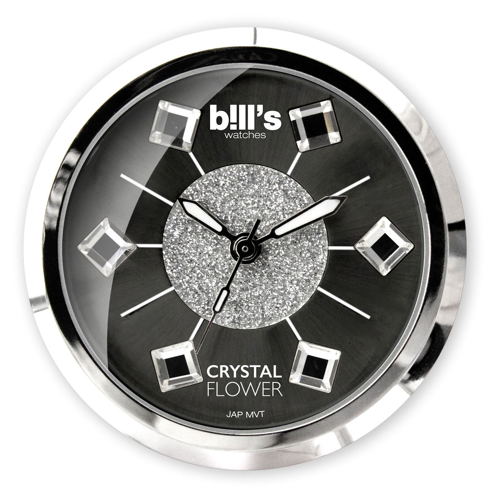 Classic Dial - Crystal Flower – Black