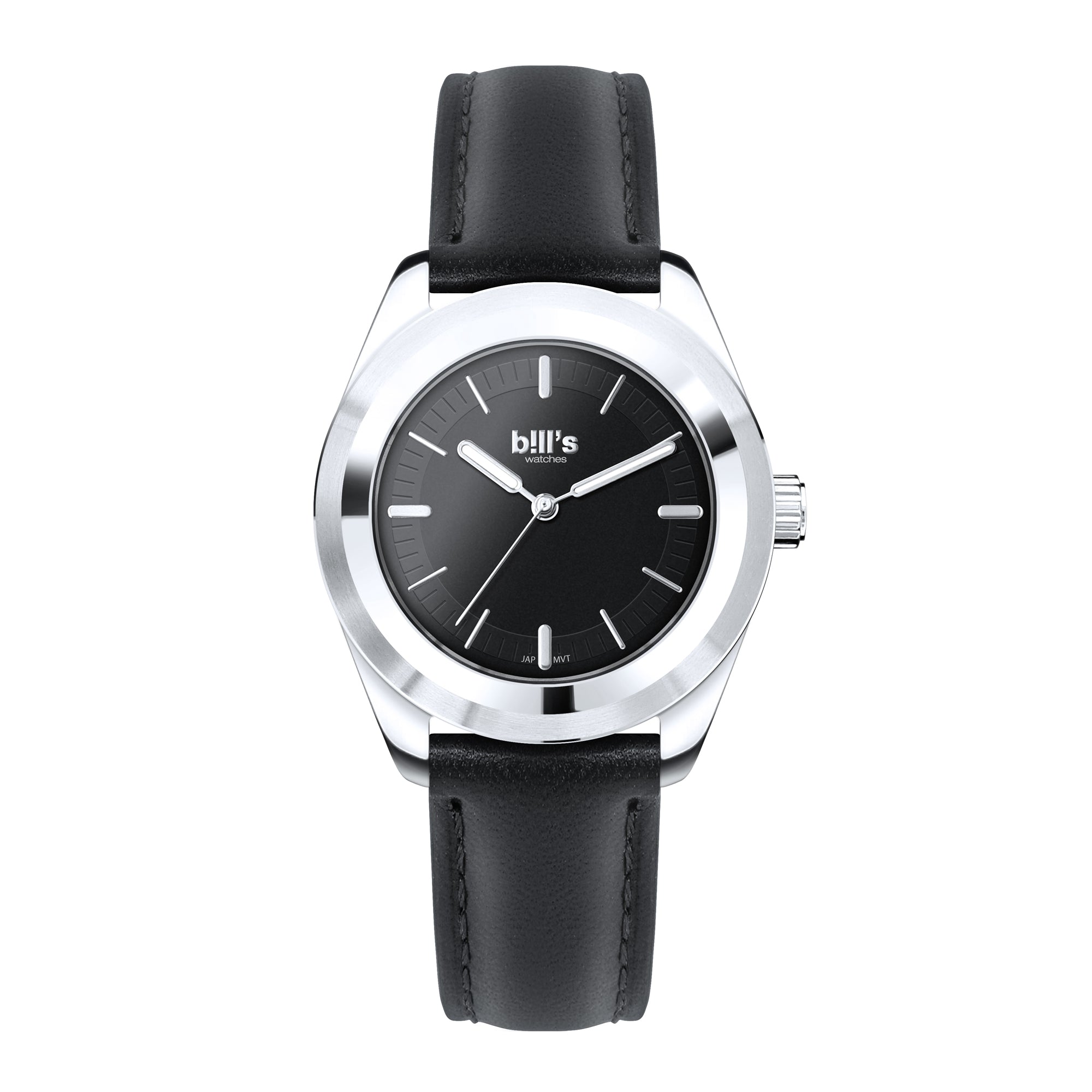 Montre Twist 37 Cuir - Black / Silver Black