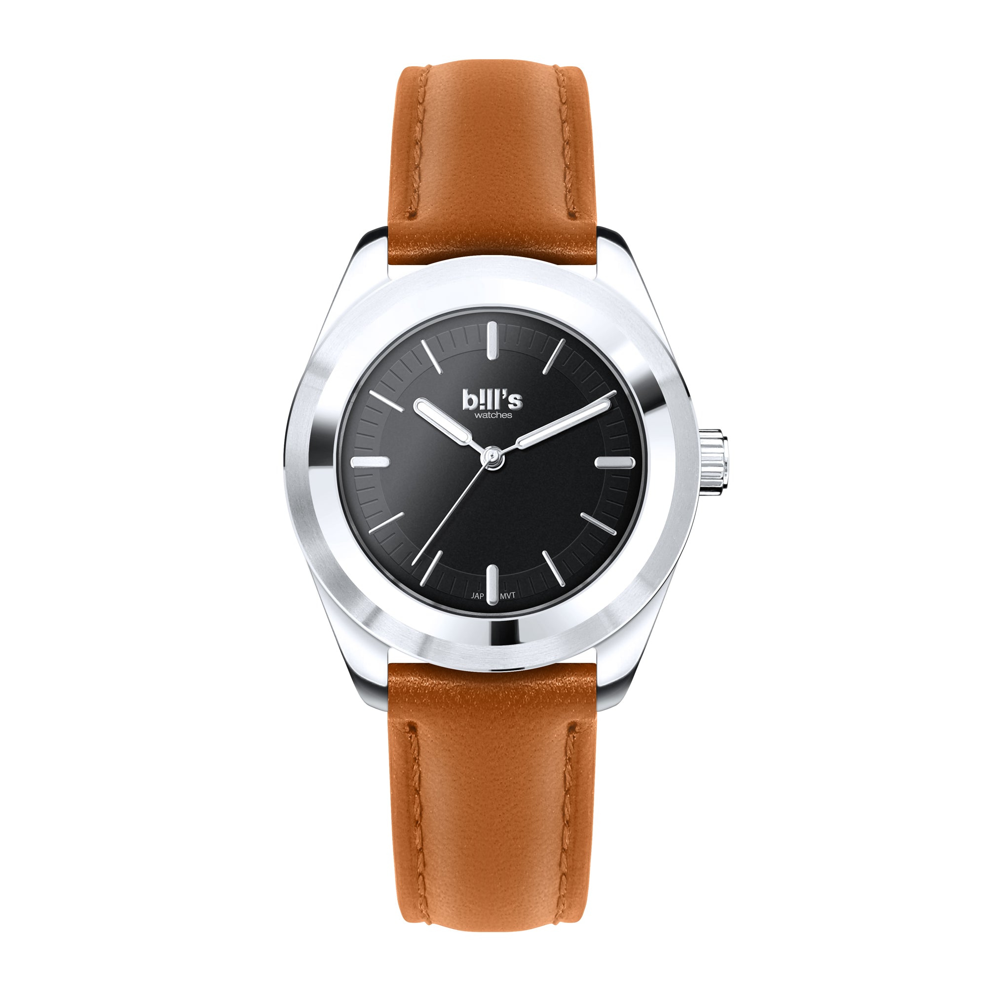 Montre Twist 37 Cuir - Camel / Silver Black