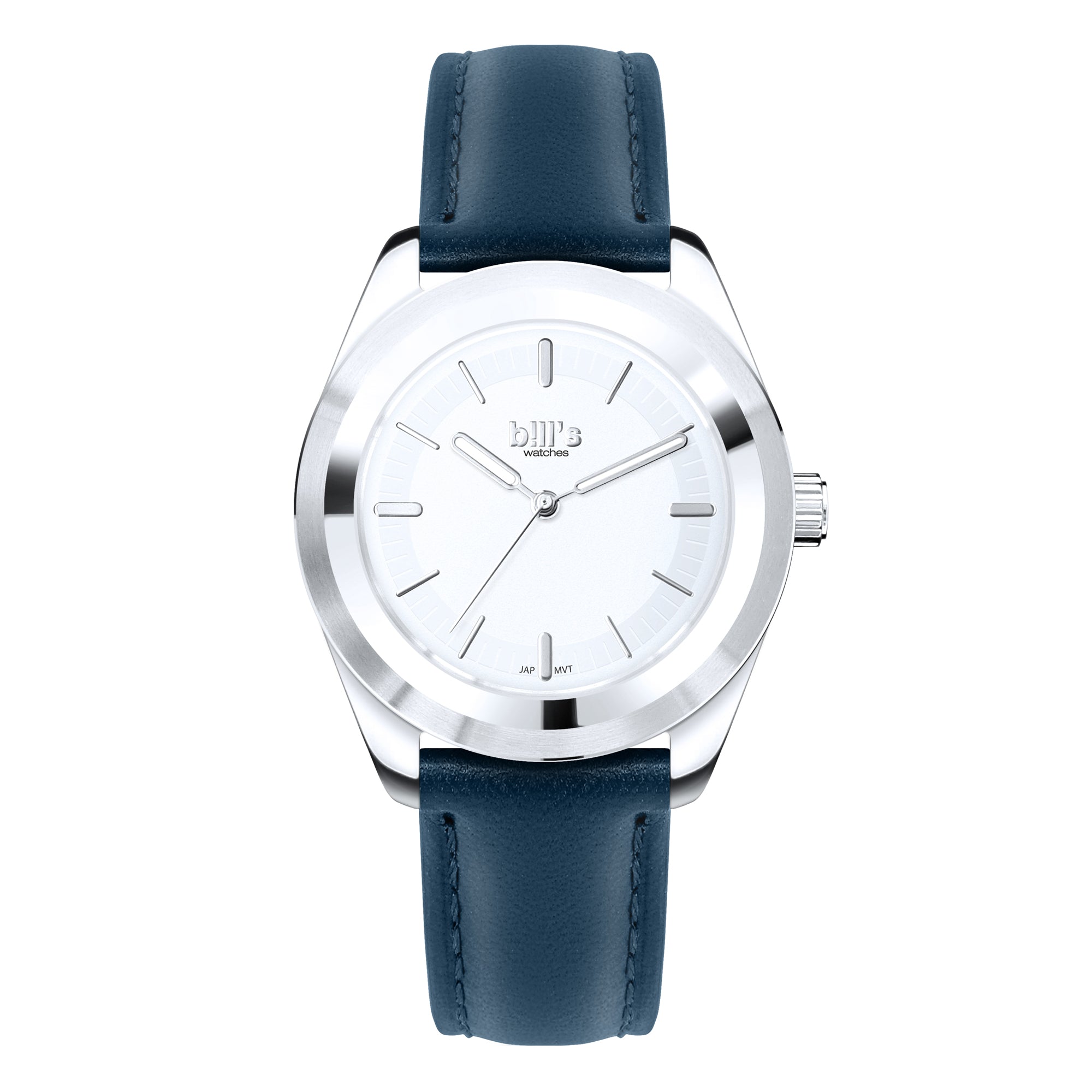 Montre Twist 40 Cuir - Navy Blue / Silver White