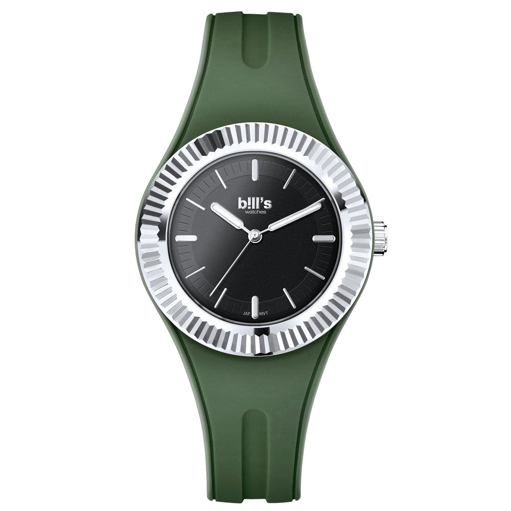 Montre Twist 40 Silicone - Khaki Green / Silver Black