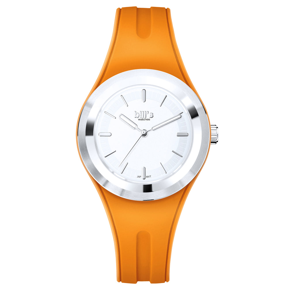 Montre Twist 40 Silicone - Orange / Silver White