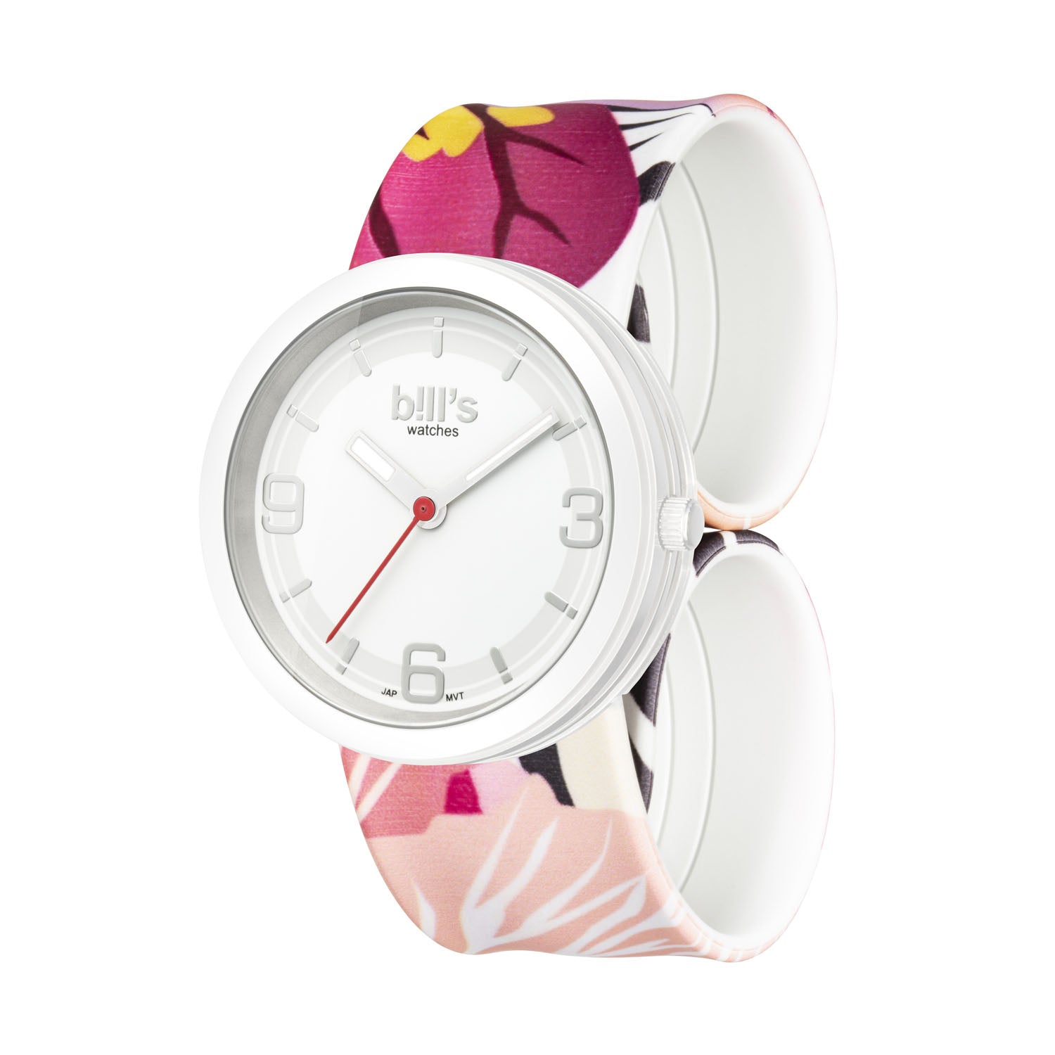 Silicone Addict Watch - Zebra Flower