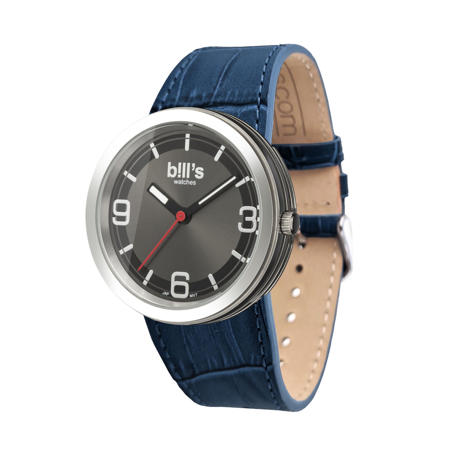 Watch Addict Leather - Navy Blue - Crocodile