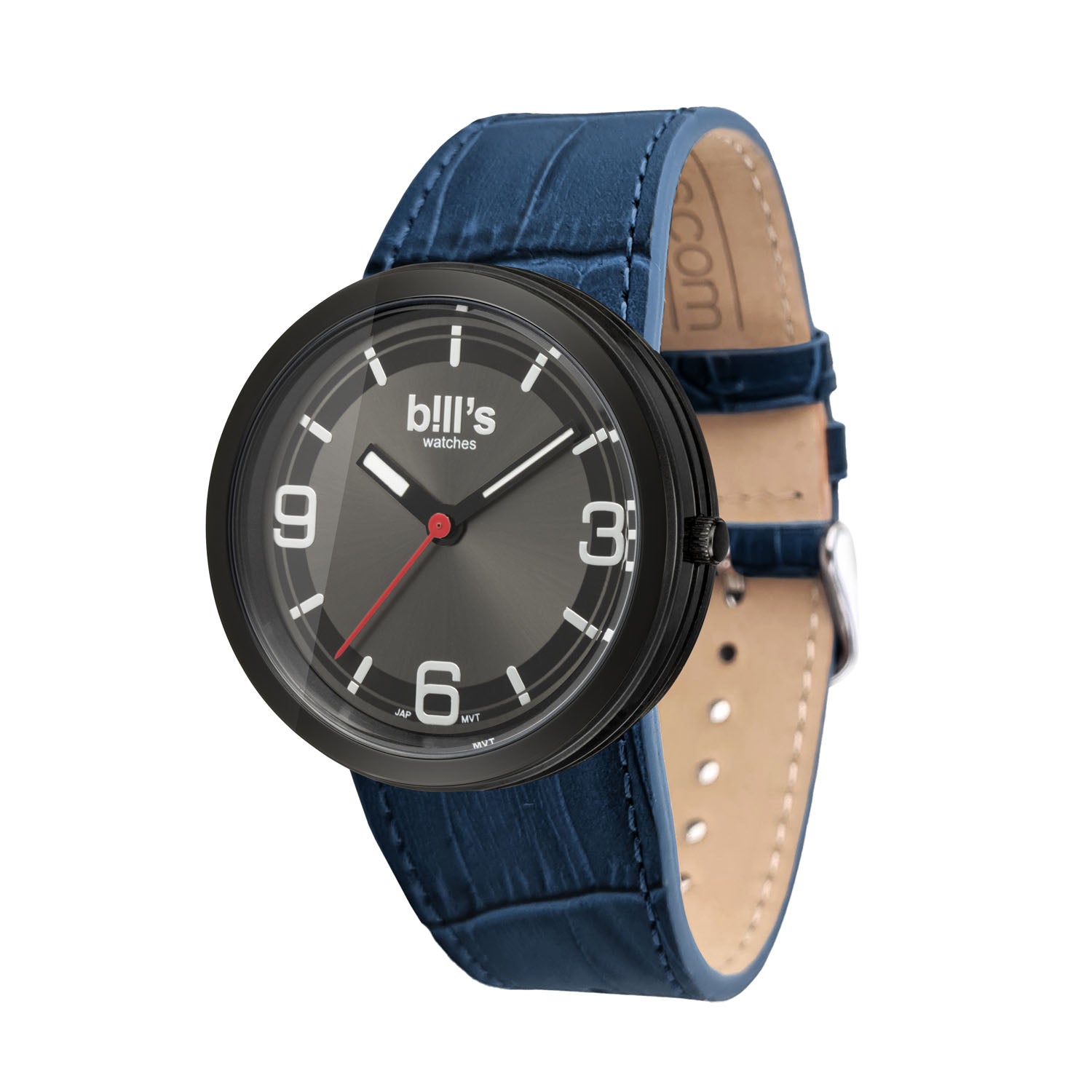 Watch Addict Leather - Navy Blue - Crocodile