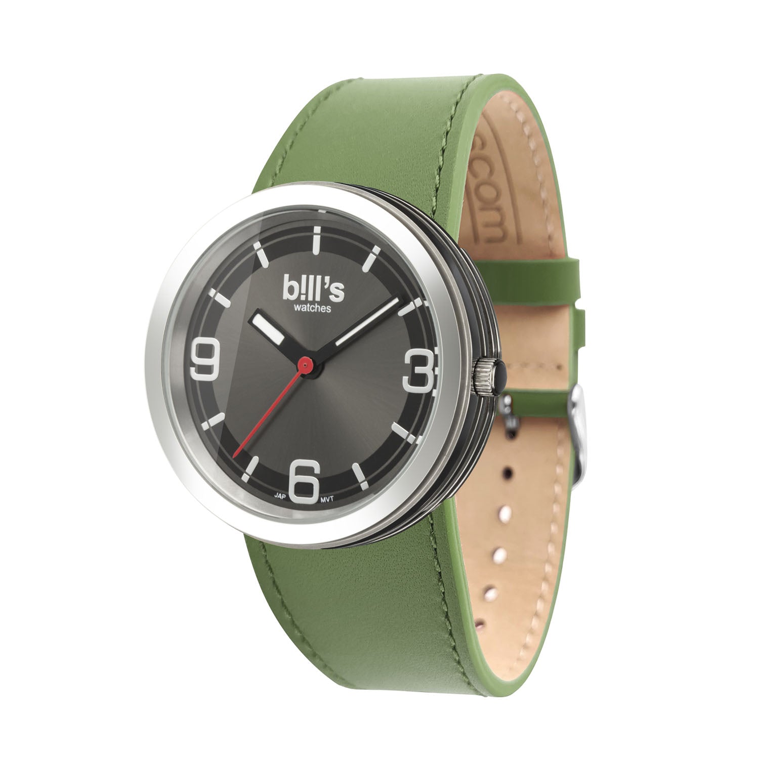 Montre Addict Cuir - Vert Kaki