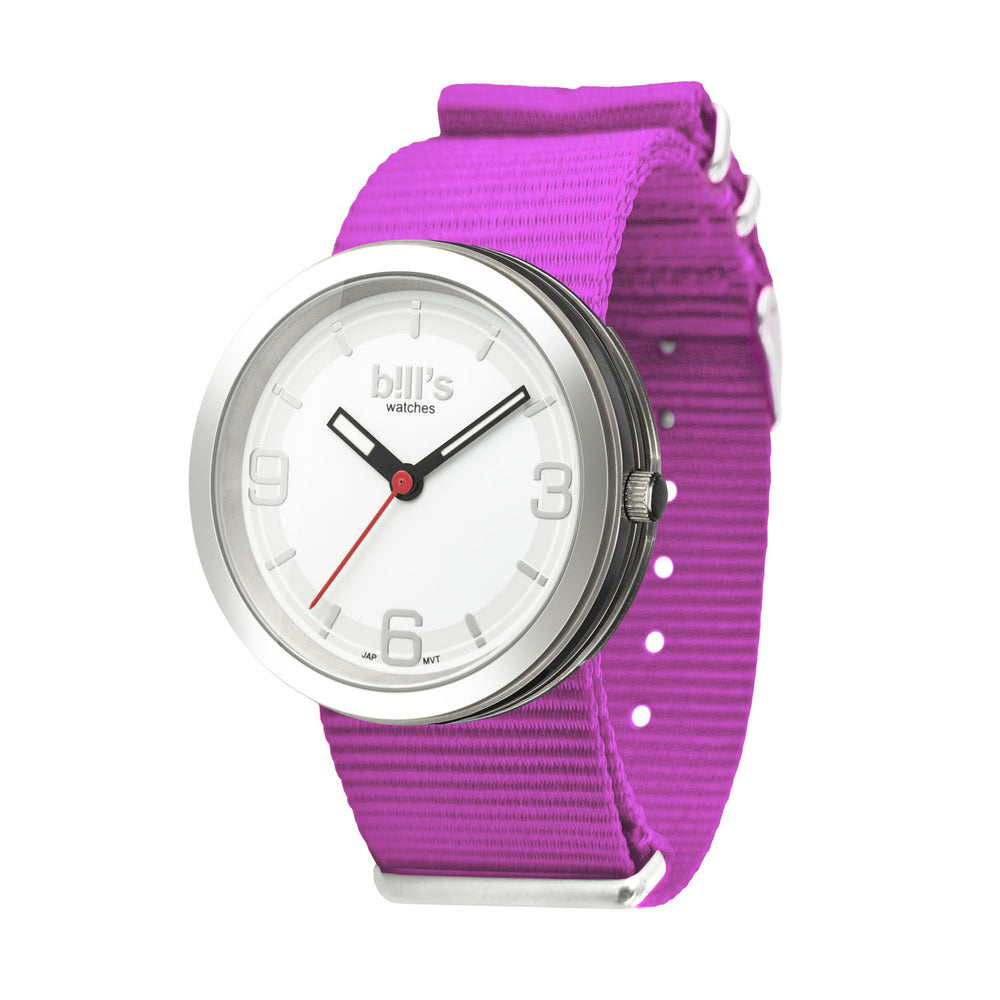 Addict Nylon NATO Watch - Purple