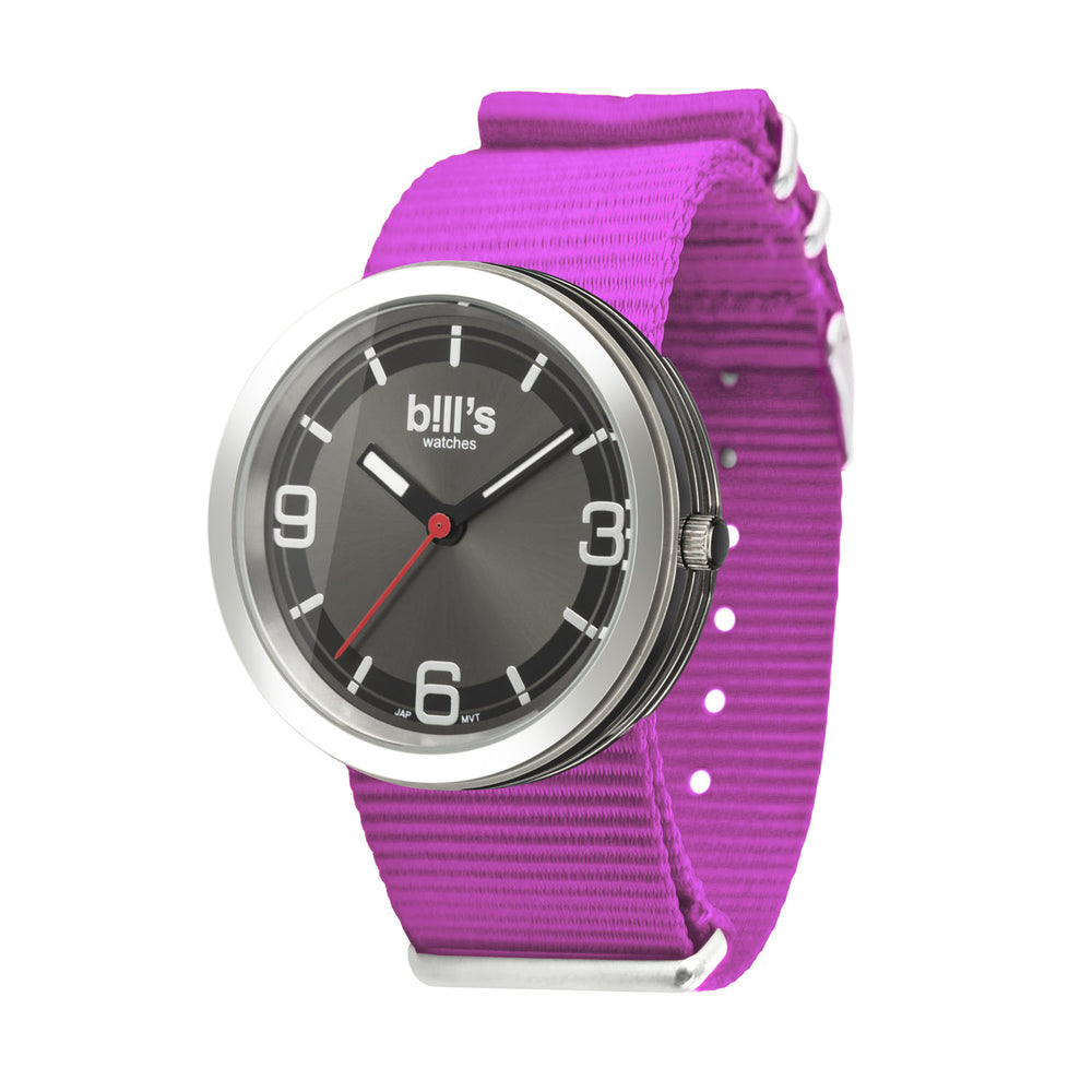 Addict Nylon NATO Watch - Purple