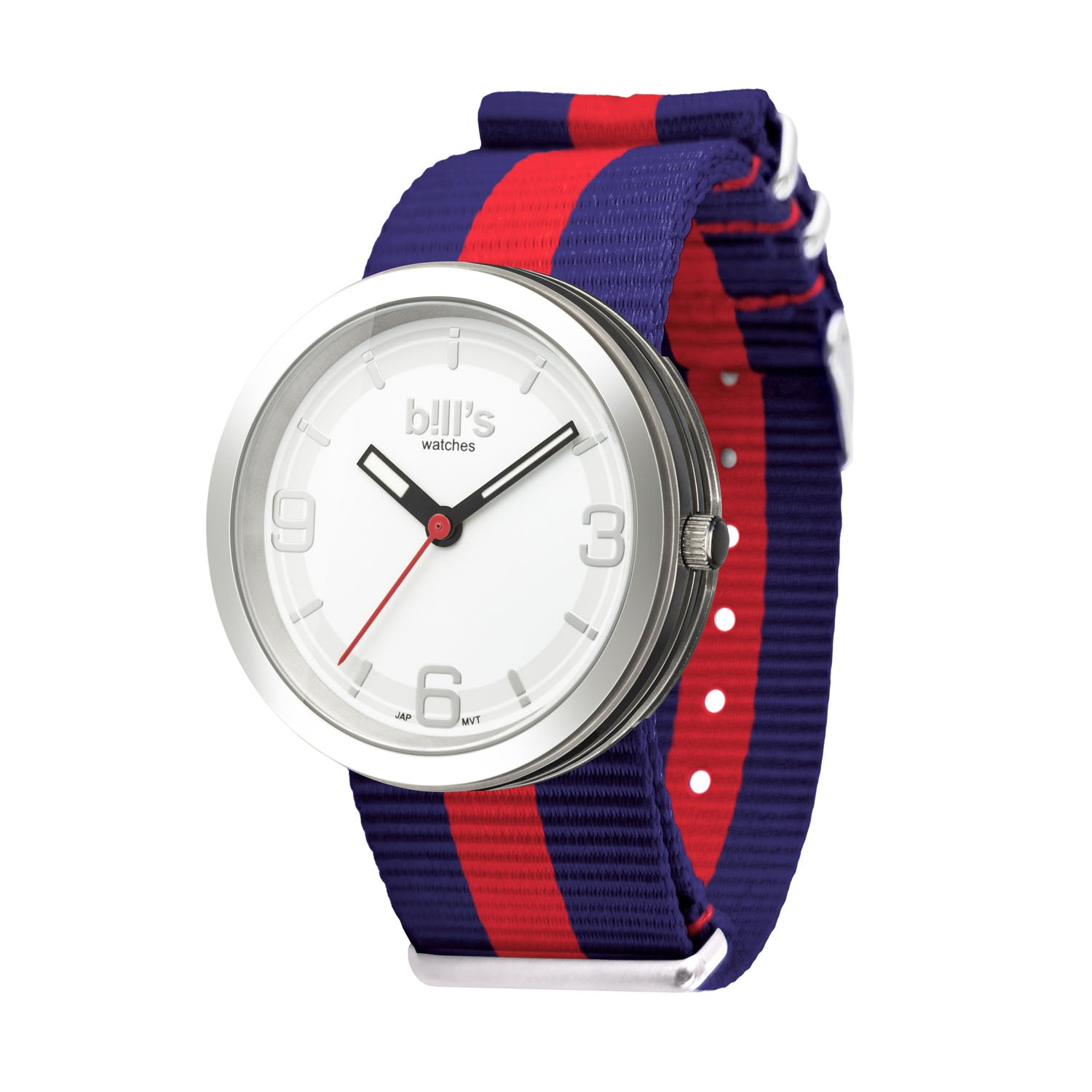 Montre Addict Nylon NATO - Bleu Marine / Rouge