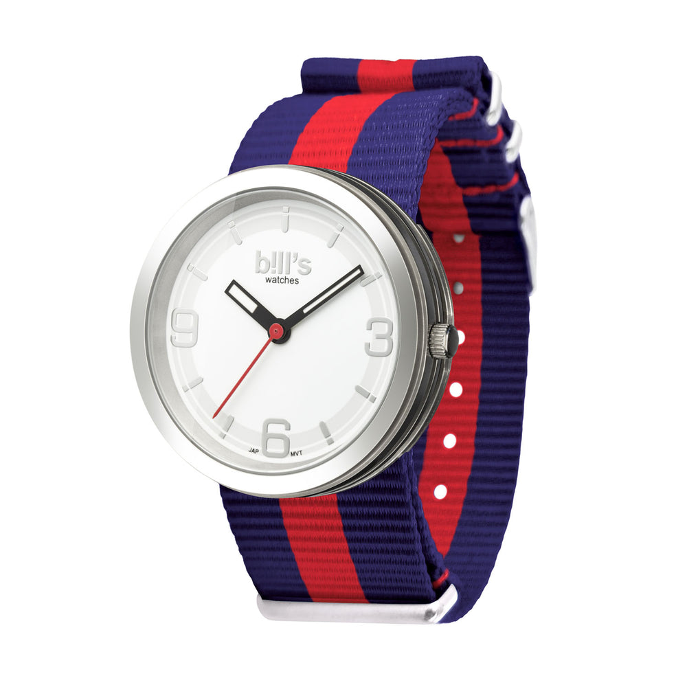 Addict Nylon NATO Watch - Navy / Red