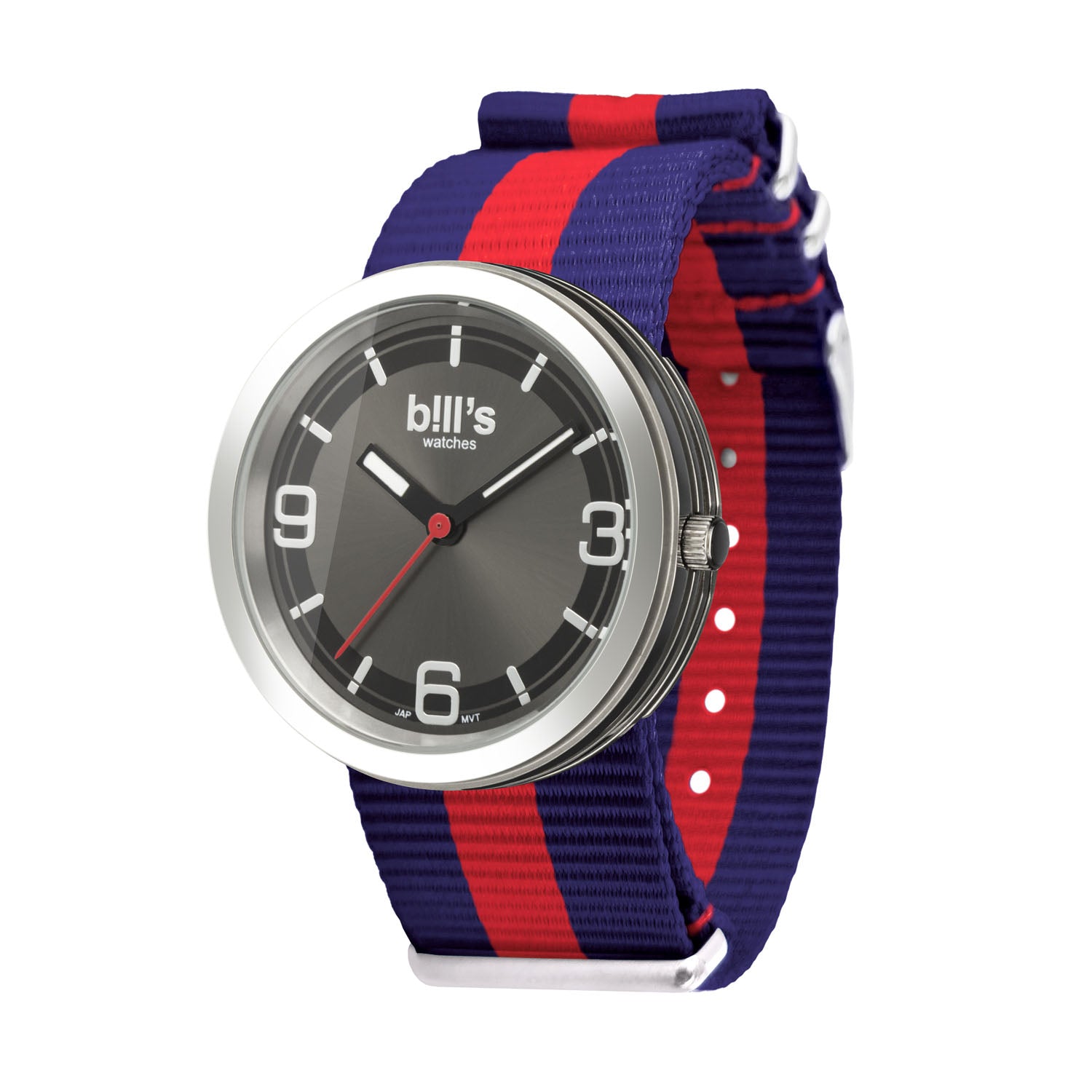 Addict Nylon NATO Watch - Navy / Red