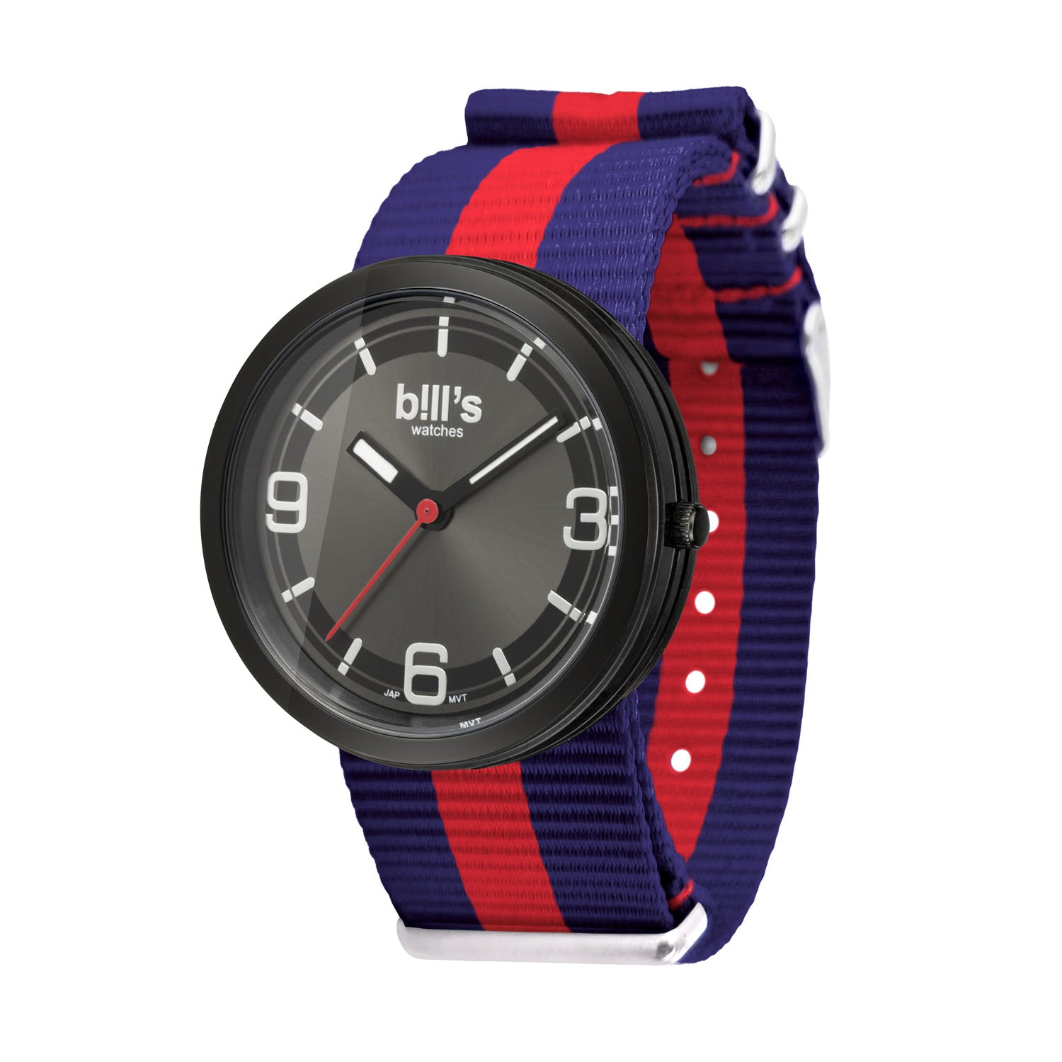 Addict Nylon NATO Watch - Navy / Red