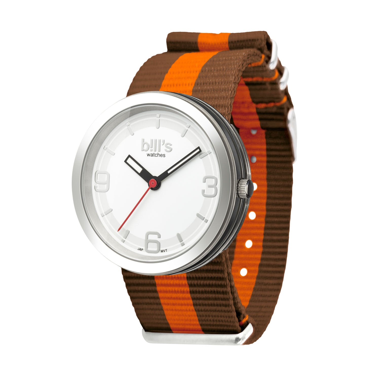 Addict Nylon NATO Watch - Brown / Orange