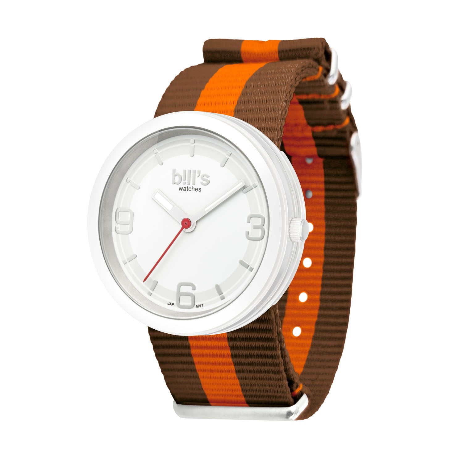 Addict Nylon NATO Watch - Brown / Orange