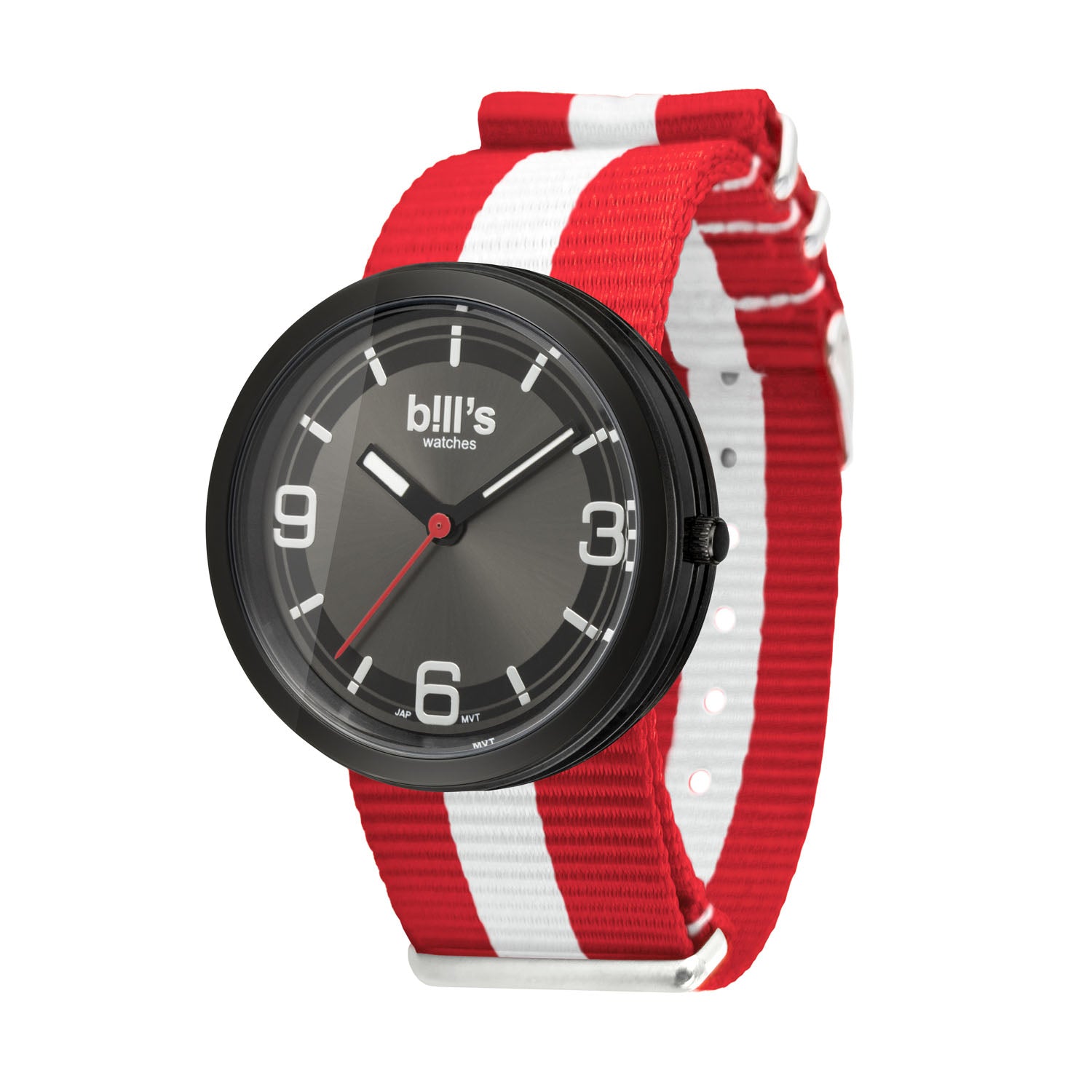 Addict Nylon NATO Watch - Red / White