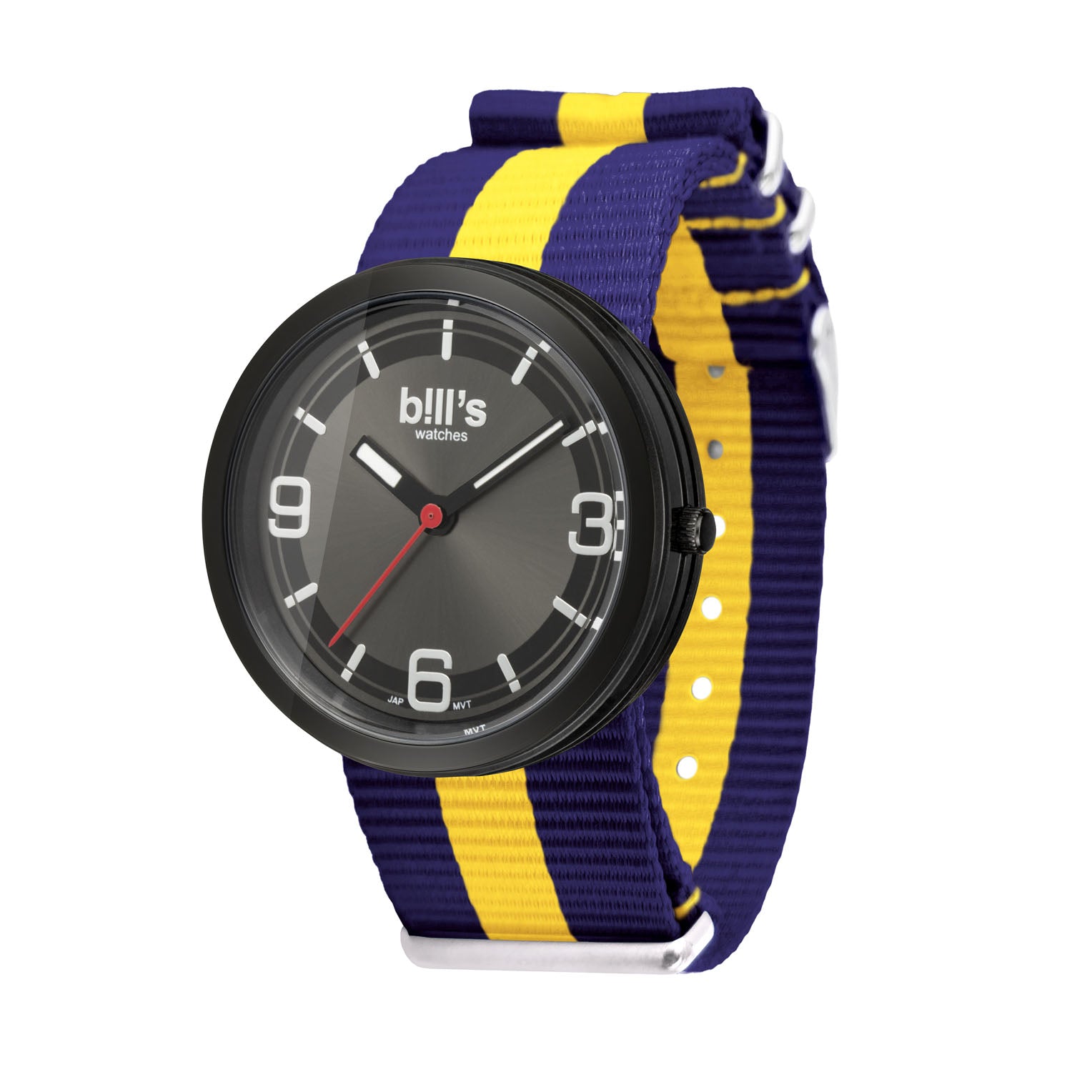 Addict Nylon NATO Watch - Navy Blue / Yellow