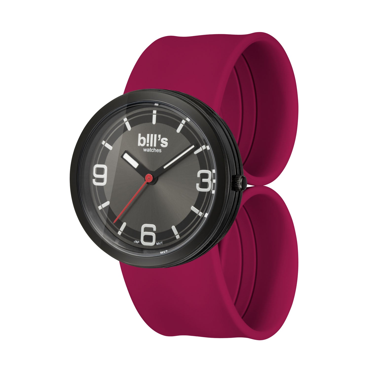 Montre Addict Silicone - Dark Fuchsia